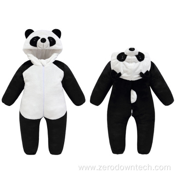 Cotton Animal Cute Panda Boy Baby Rompers Hooded